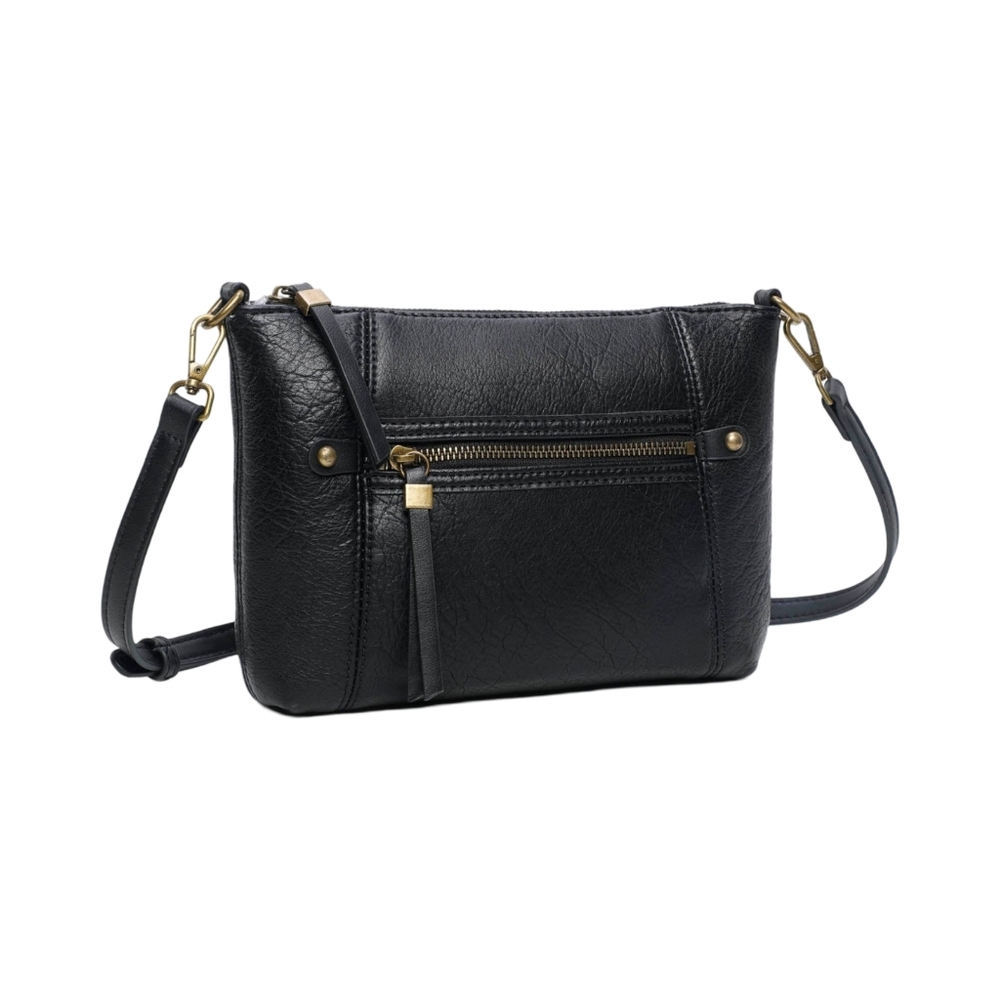 Vegan Leather Black Crossbody Purse - New
